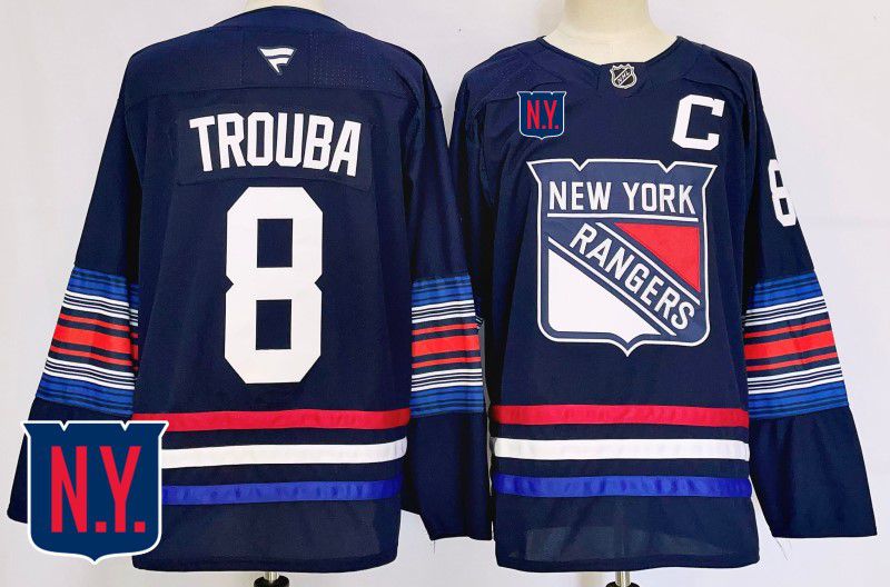 Men New York Rangers #8 Trouba Blue Fanatics 2025 NHL Jersey style 1->new york rangers->NHL Jersey